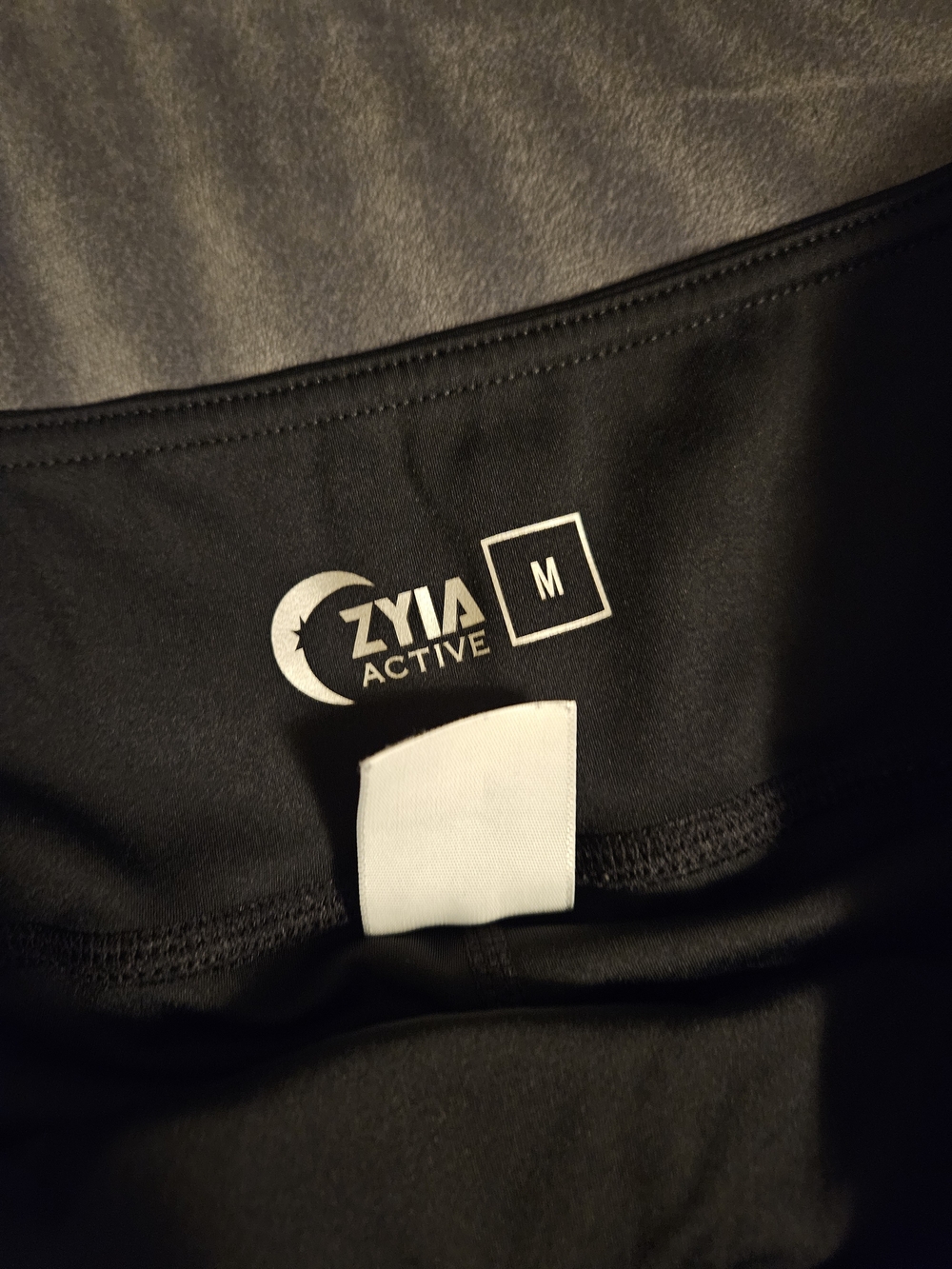 Mid-Waist Women's Black Athletic Shorts - Picture 2 of 2